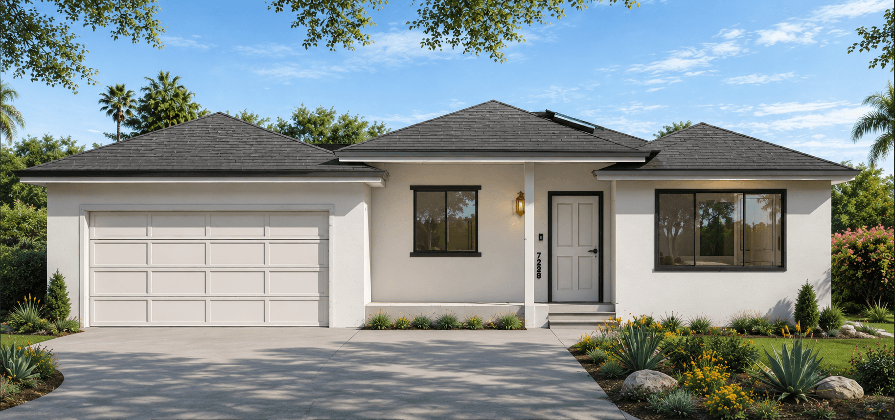 Single storey addition and remodel front view in Pleasanton California
